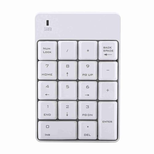 2.4GHz Cordless USB Numeric Keypad Numpad Number 18 Keys Keyboard with USB Receiver for Laptop Notebook Desktop PC Battery Not Included Plastic Remote Distance 10m
