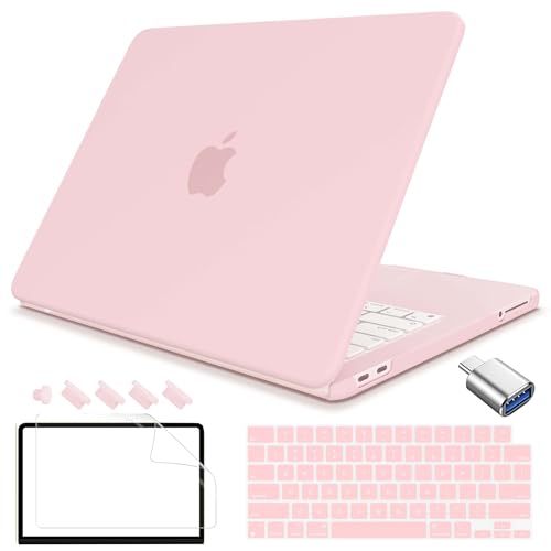 Teryeefi Case for MacBook Neo 13 inch 2026 (A18 Pro) Model A3404, Slim Protective Hard Shell Cover & Keyboard Cover & Type C Adapter - Matte Blush - color: Matte Blush