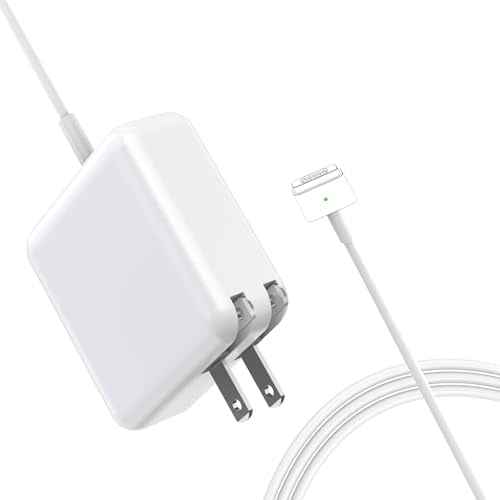 45W MacBook Air Charger - Magnetic Type, Mag2 T Interface - Compatible with 11-inch and 13-inch MacBook Air Models from 2012 to 2017. Laptop Power Adapter