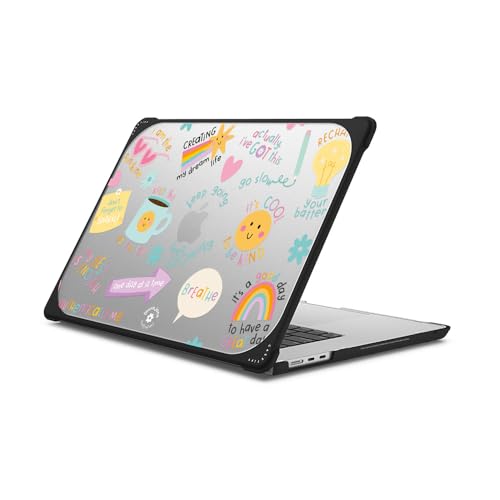 CASETiFY Bounce MacBook Air 15" (M2 - M5) Case [Enhanced Protective Corner Design/Ventilation Cutouts/Anti-Slip Grip] - Keep Growing by Laura Jane Illustrations - Clear Black - color: Keep Growing by Laura Jane Illustrations