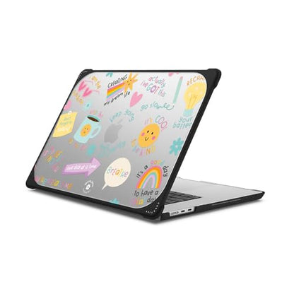 CASETiFY Bounce MacBook Air 15" (M2 - M5) Case [Enhanced Protective Corner Design/Ventilation Cutouts/Anti-Slip Grip] - Keep Growing by Laura Jane Illustrations - Clear Black - color: Keep Growing by Laura Jane Illustrations