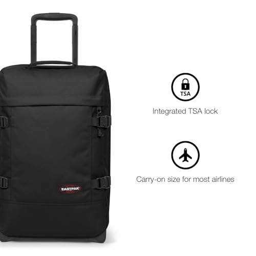 Eastpak Tranverz S – 42L Large Wheeled Luggage with Dual Compartments, TSA Lock, Compression Straps & Smooth-Wheeling System, Sunday Grey - color: Sunday Grey, size: 42 Liter Carry On