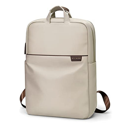GOLF SUPAGS Travel Laptop Backpack for Women Anti Theft Slim Durable College Bookbag Business Computer Bag Fit 15.6Inch Notebook (Apricot, 15.6Inch) - color: Apricot, size: 15.6 Inch