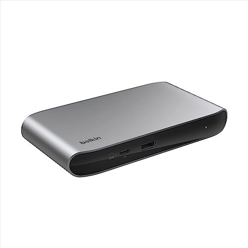 Belkin Connect Thunderbolt 4 Docking Station, 5-in-1 USB-C Multiport Core Hub w/ 96W Power Delivery for Mac, Windows, Single 8K or Dual 4K Display, Thunderbolt 4 Cable & Power Supply Included | 4 USB-C ports, 1 USB-A port, dual monitor support, compatible