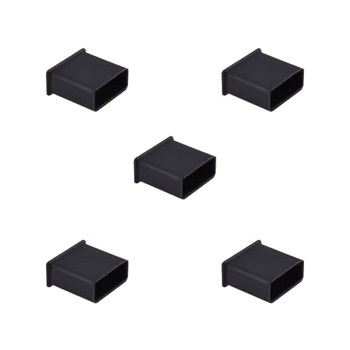 5 PCS USB2.0 Port Anti-dust Plugs, PE Covers Caps Stoppers, Port Protector for PC Computer Laptop Router Network Hub or Other Standard USB 2.0, 0.51 x 0.2 (LxW) - size: USB2.0/Black/5 PCS