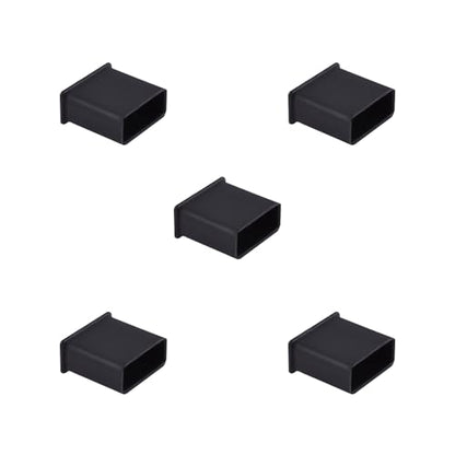 5 PCS USB2.0 Port Anti-dust Plugs, PE Covers Caps Stoppers, Port Protector for PC Computer Laptop Router Network Hub or Other Standard USB 2.0, 0.51 x 0.2 (LxW) - size: USB2.0/Black/5 PCS