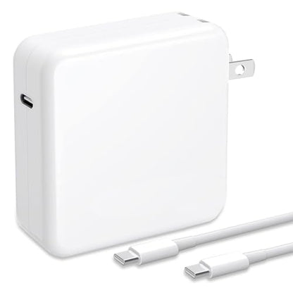 JEIBAO Mac Book Pro/Air Charger - 100W USB C Fast Charger Compatible with MacBook Pro/Air, M1 M2 M3 M4 M5, ipad Pro and All USB-C Laptops and Phones, 6.6ft Charger Cable - color: White