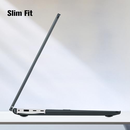 Fintie Case for 15 Inch Microsoft Surface Laptop 7 (2024 Release Model: 2037) / Surface Laptop 8th 15-inch (2026) - Protective Slim Snap On Hard Shell Cover (Crystal Black) - color: Crystal Black