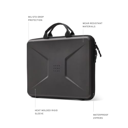 UAG Laptop Sleeve Case, Medium Sleeve, Fits Up to 13-14" Laptop, Shockproof Protective Carrying Computer Bag with Carrying Handle and Interior Accessory Pocket, Black - size: Medium - Black