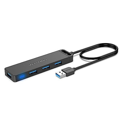 USB Hub VENTION 4-Port USB 3.0 Hub 1.5FT Ultra-Slim Data USB Splitter Charging Supported Compatible with MacBook, Laptop, Surface Pro, PS4, PC, Flash Drive, Mobile HDD - size: 1.5FT, style: USB 3.0 5Gbps
