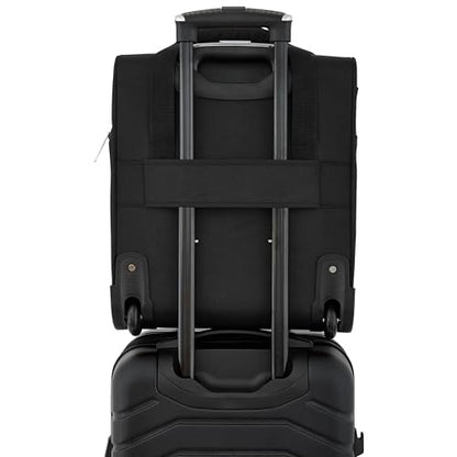 French Connection 16" Underseat Carry-On Luggage with USB/USB-C Ports, Black - color: Black