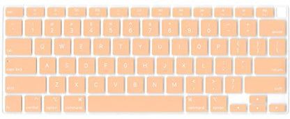 Se7enline Compatible with MacBook Air 13 inch Keyboard Cover 2018/2019/2020/2021/2022/2023/2024 Soft Protector for MacBook Air 13-Inch Touch ID with Retina Display M1 A2337/A2179 US Layout, Cheese - color: Cheese