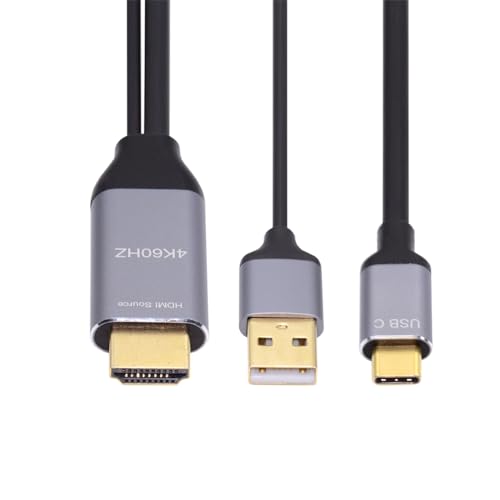 cablecc Reversible 4k@60hz HDMI 1.4 Source Male to USB 3.1 Type C USB-C Displays Male HDTV Cable for Laptop Monitor 1.8m - style: HDMI to USB-C