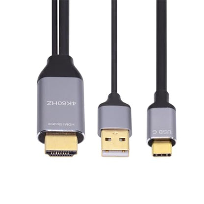 cablecc Reversible 4k@60hz HDMI 1.4 Source Male to USB 3.1 Type C USB-C Displays Male HDTV Cable for Laptop Monitor 1.8m - style: HDMI to USB-C