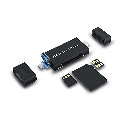 JJC Huawei Nano Memory NM Card Reader Writer, USB 3.0 USB-C Type-C to NM Nano Memory SD MicroSD Card, Data Transfer Speed up to 90MB/S for Huawei Smartphone and Laptop - color: Black