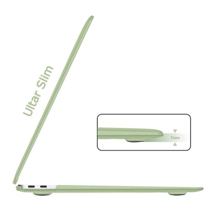 B BELK for MacBook Air 13 inch Case 2021-2018 M1 A2337 A2179 A1932 Touch ID | Matte Plastic Laptop Hard Shell for MacBook Air 13.3 inch Case with Keyboard Cover & Screen Protector, Avocado Green - color: Avocado Green