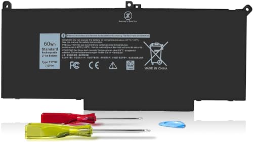 60Wh F3YGT Battery Latitude 7480 Battery Replacement Latitude 7490 Battery | for Dell Latitude 12 7000 7280 7290/13 7000 7380 7390 P29S002/14 7000 7480 7490 P28S P73G Series DM3WC 0DM3WC DM6WC 7.6V - size: 9.28*4*0.23inch F3YGT