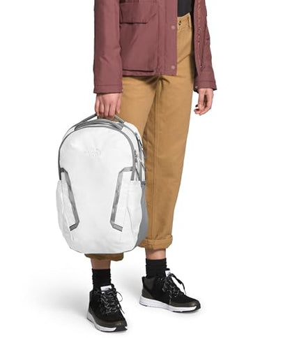 The North Face Women's Vault Everyday Laptop Backpack - Commuter Travel Bag, Water-Repellent, Spacious Main Compartment, TNF White Metallic Mélange/Mid Grey-NPF, One Size - color: Tnf White Metallic Mélange/Mid Grey-npf