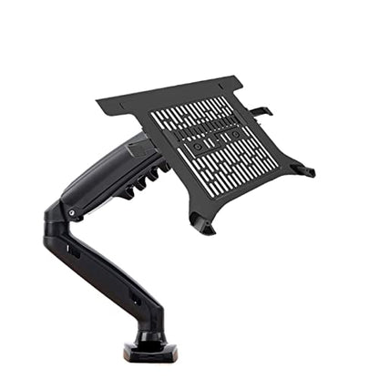 F80 + FP-2 Full Motion 360 Rotate Pivot 2-9kg Gas Spring Arm 10"-17" Laptop Tray Desktop Stand Clamp 10-90mm(Version 1) - color: Version 1