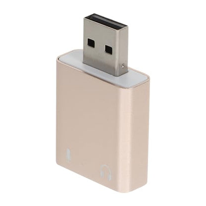 USB External Sound Card Adapter with Headphone Microphone Jack Plug and Play USB to Audio Converter for Laptop Desktop Multi-Channel Stereo Sound Card for Audio and Random Color
