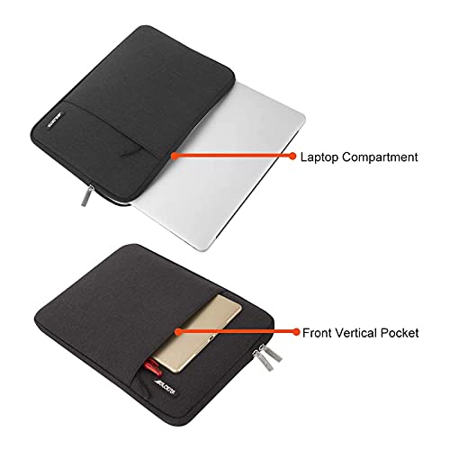 MOSISO Compatible with MacBook Pro 13 inch Case A2338 M2 M1 A2289 A2251, | Heavy Duty Plastic Hard Shell Case with TPU Bumper&Vertical Sleeve Bag with Pocket 2020-2023, Black
