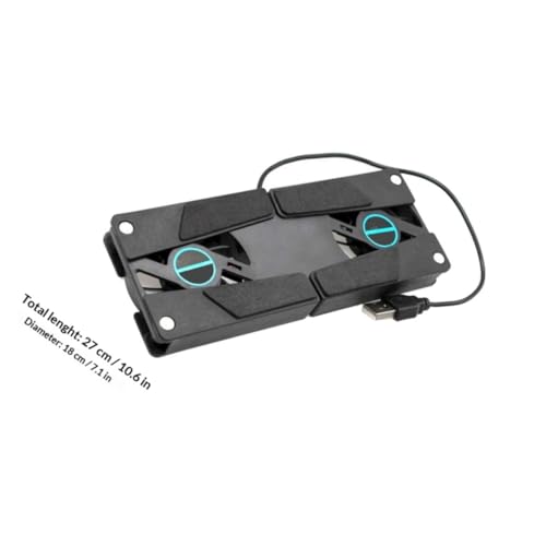 Operitacx 2PCS Dual Fan Laptop Cooling Pad USB Powered Cooler with Slip Mat Quiet Ventilated Stand for All Laptop Portable Travel and Business Use