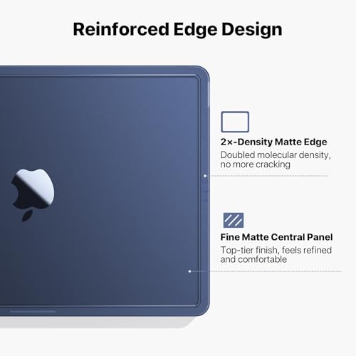 Soonjet for MacBook Air 15 inch Case M5 M4 M3 M2 2026-2023 | Anti Crack Upgrade | Clear Protective Hard Shell Laptop Cover | Matte Midnight - color: Matte Midnight