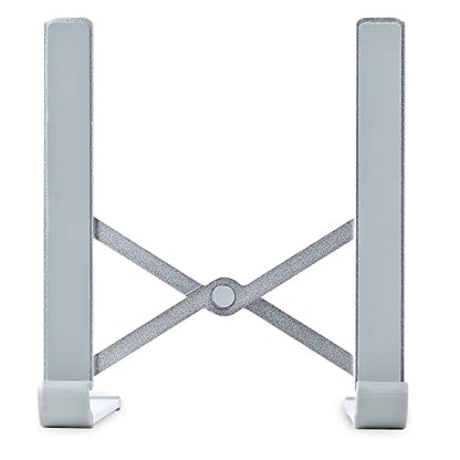 StarTech.com Foldable Laptop Riser Stand, Portable Height Adjustable Ergonomic Laptop Stand, Ventilated Aluminum Frame Supports 22lb (10Kg), Tilt/Raised/Angled Laptop/Tablet Stand (Laptop-Riser-BAR)