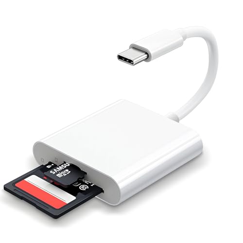 USB C SD Card Reader | iPhone 15 16, iPad, MacBook, Mac - size: 2Slots