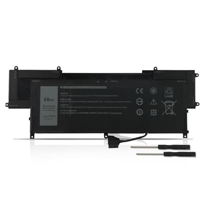 ANTIEE TVKGH 88Wh Laptop Battery Replacement for Dell Latitude 9510 / Latitude 9520 2-in-1 Series N7HT0 V5K68 HYMNG N2NLL 08NFC7 N2NLL N7HTO 089GNG 0PKW00 0HYMNG 11.4V 7334mAh 6-Cells