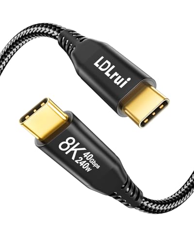 2Pack Short 40Gbps USB C Data Transfer Cable 1.5FT, [High-Speed, Secure, Stable] USB 4 Cable, 8K USB C Video Cord, 240W PD Fast Charging for MacBook Pro, Lenovo, HP, Dell, SanDisk, Samsung T9 SSD - size: 1.5FT+1.5FT