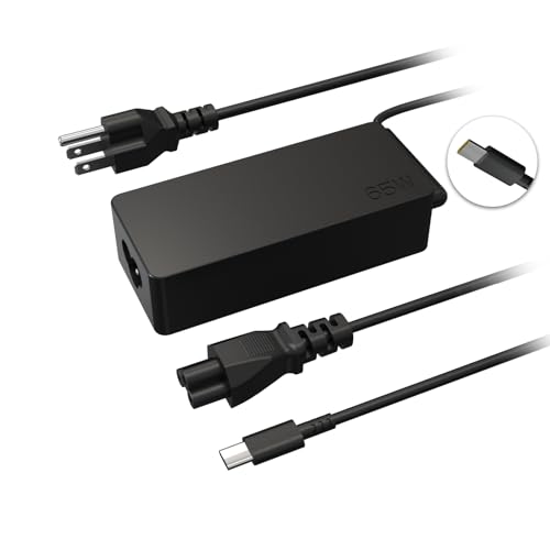 New Slim 65W Laptop Charger Fits for HP Laptop Charger USB C Computer Replacement, Envy x360/Elitebook x360/Spectre x360/Elite x2/Pavilion/Zbook/ProBook, Fast Type C Chromebook Power Cord Adapter - color: CHARCOAL
