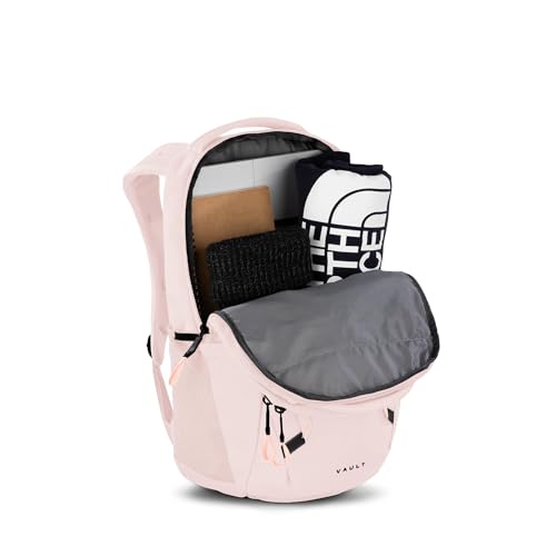 The North Face Women's Vault Everyday Laptop Backpack - Commuter Travel Bag, Water-Repellent, Spacious Main Compartment, Pink Salt, One Size - color: Pink Salt