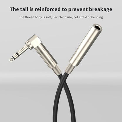 Right Angle 6.35mm TS to XLR Female, 1/4" TRS to XLR 3Pin Female,for Speakers, Stage, DJ and More,Right Angle 6.35mm TRS Stereo Male to Female Audio Cable,(3.3 FT 2Pack) - style: Right Angle 6.35mm TRS Stereo Male to Female Audio Cable,(3.3 FT 2Pack)