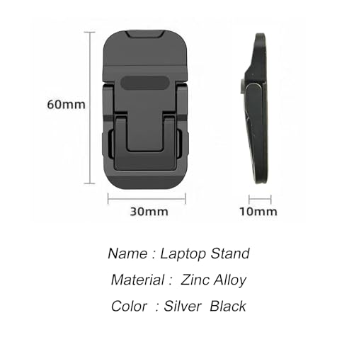 2PCS Laptop Stand, Portable Laptop Cooling Pad, Foldable Metal Keyboard Stand, Mini Keyboard Pillar (Silver,Two Gears) - color: Silver