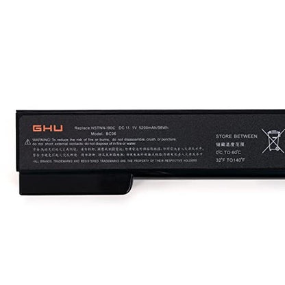 GHU New Laptop Battery 58 WH Replacement for CC06 CC06xl QK642AA 628666-001 628668-001 628668001 628670-001 628369-421 CC09 628664-001 Compatible for HP Probook 6560B 6570B 6460B 6470B 6360B - style: CC06/5200mAH