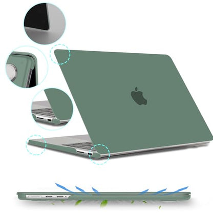 B BELK Compatible with MacBook Pro 14 inch Case 2026-2021 M5 M4 M3 M2 M1 A3427 A3426 A3112 A3185 A3401 A2918 A2992 A2779 A2442, Plastic Hard Shell Case+Keyboard Cover+Screen Protector, Midnight Green - color: Midnight Green