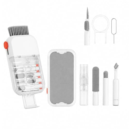 14 in 1 Earphone Cleaner Kit, Multi-Purpose Phone Cleaning Kit, Charging Port Cleaner, for Laptop Computer Earbud Headphone iPhone Earphone Keyboard Camera Speaker Screen - color: White, size: 14-in-1