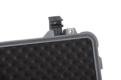 MEIJIA All Weather Rolling Waterproof Protective Case, Hard Camera Case,Dry Case with Retractable Pull Handle and Wheels,Foam Inserted,22 x13.81x9inches (Grey) - color: Grey