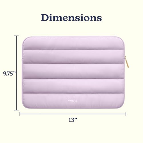 Vandel The Original Puffy Laptop Sleeve Case, 13-14 inch Laptop Sleeve Bag | Compatible with MacBook Air/Pro 13/Pro 14/iPad Pro 12.9, HP Dell ASUS Computer Case Bag Cover, Stylish Aesthetic Design - color: g. Lilac, size: 13-14 Inch