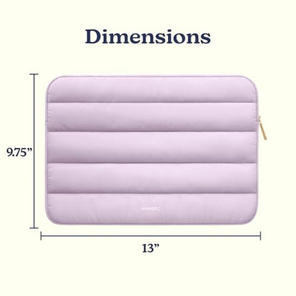 Vandel The Original Puffy Laptop Sleeve Case, 13-14 inch Laptop Sleeve Bag | Compatible with MacBook Air/Pro 13/Pro 14/iPad Pro 12.9, HP Dell ASUS Computer Case Bag Cover, Stylish Aesthetic Design - color: g. Lilac, size: 13-14 Inch
