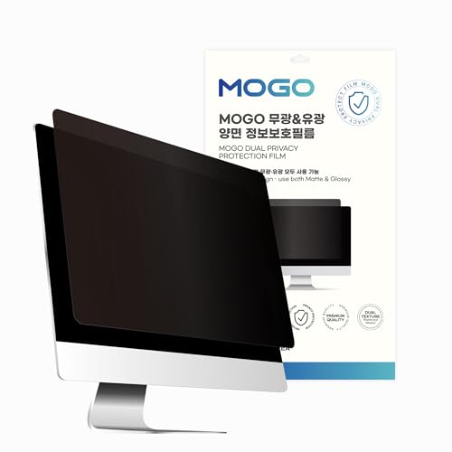 MOGO 23.6 Inch Computer Monitor Privacy Screen Filter for 16:9 Widescreen - Keep Data Secure Anywhere, Anti-Spy Protector with Blue Light Blocking, Anti Glare & Scratch Resistant Film
