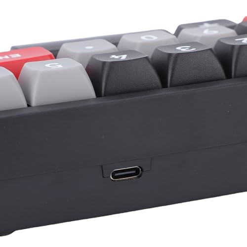 Asixxsix Number Pad, RGB 15 Keys Hot Swappable Wireless Numeric Keypad Macro Programmable Rechargeable Number Keypad with 3 Mode USB C 2.4G Bluetooth for Laptop Desktop Computer PC (Black Red) - color: Black Red