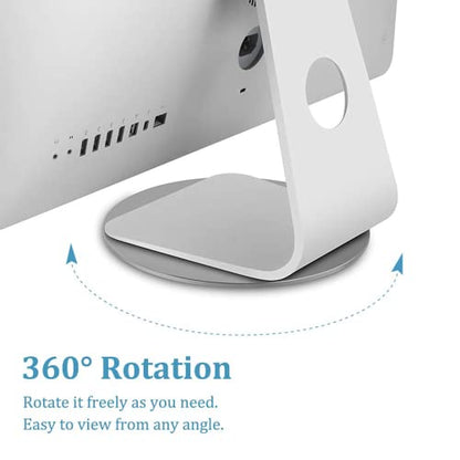 360° Rotation Monitor Stand, Grey Aluminum Alloy, Wide Compatibility for iMac, Laptop, Potted Plants, Arts & Crafts and More - color: Grey