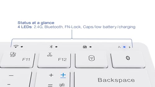 Mathematical Keyboard — Write Math & Equations Faster on Windows PC | 55 Symbols & Shortcuts for Any Editor or Browser | 2.4G Wireless + Bluetooth | USB-C Rechargeable | US Layout |