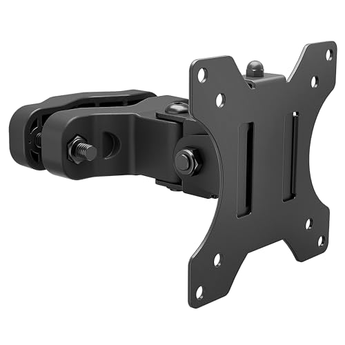 monTEK Universal Pole Mount Bracket for 17”-32” Screens, Holds to 17.6 lbs, Full Motion Adjustable Monitor Mount, 75x75/100x100 VESA Mounting Plate, Fits 1.1”-2.4” Pole Diameter, Black - size: without Arm