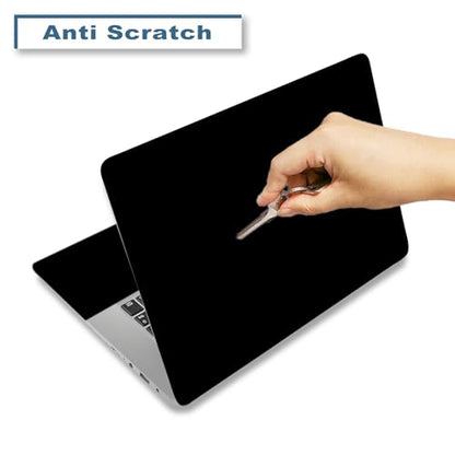 Black Laptop Skin Sticker 12.1 13 13.3 14 15 15.6 inch Netbook Sticker Decal Universal Notebook PC Reusable Art Personalized Soft Skin Protector - color: Classic Black