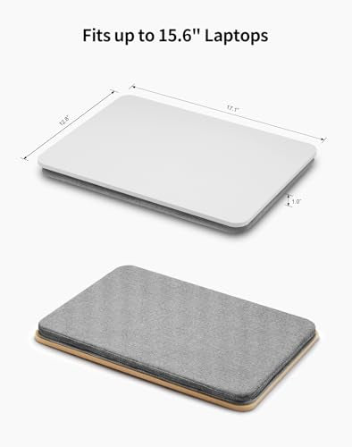 ZEAPTAC Portable Lap Laptop Desk with Pillow Cushion, Fits up to 15.6 inch Laptop, Lap Stand for Bed & Couch & Carpet, Book Tablet/Drawing Board/Computer Laptop Stand - White - color: White