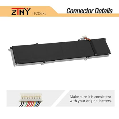 FZ06XL Battery Replacement for HP Spectre X360 16-F 16T-F Envy 16-H 16T-H | 16-F1000 2-in-1 16T-F1000 16-f1000nx 16-f2013dx 16-h1000 16-h0011TX 16-h0795ng FZ06083XL M47636-2C1 M48025-005 TPN-DB0I 83Wh - size: 12.91*3.15*0.31 inch FZ06XL