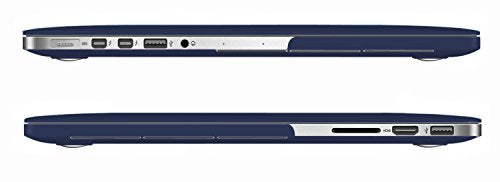 UESWILL Matte Hard Case Compatible with MacBook Pro (Retina, 13-inch, Early 2015/2014/2013/Late 2012), Model A1502 and A1425, NO CD ROM, NO Touch Bar + Microfibre Cleaning Cloth, Navy Blue - color: Navy Blue, size: MacBook Pro 13" Retina A1502/A1425